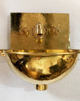 Solid Brass Wall Mount Bathroom Sink and Faucet Combo