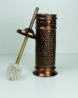 Toilet Brush Brass Patina Engraved. Black Antique Brass Toilet Brush