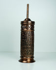 Toilet Brush Brass Patina Engraved. Black Antique Brass Toilet Brush