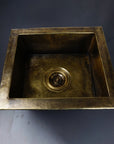 Undermount Single Antique Brass Kitchen Sink Various Sizes , Handmade Vintage Brass Rustic Sink