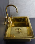brass undermount kitchen sink