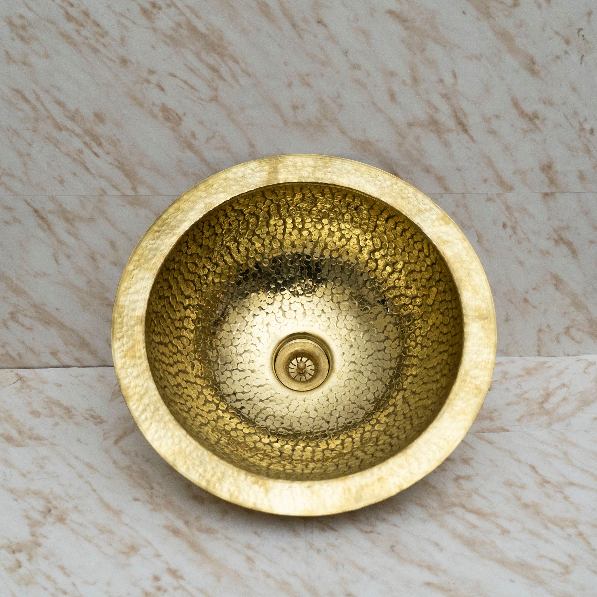 Unlacquered Brass Bathroom Sink. Handmade Solid Brass Bar Sink Drop In