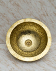 Unlacquered Brass Bathroom Sink. Handmade Solid Brass Bar Sink Drop In