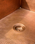 Double Wall Copper Farmhouse Kitchen sink With Drain Board