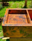 Copper Single Bowl Farmhouse Kitchen Sink With Drain Board