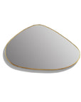 asymmetrical Brass Bathroom Wall Mirror