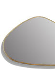 asymmetrical Brass Bathroom Wall Mirror