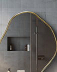 Irregular Brass Mirror - large asymmetrical mirror