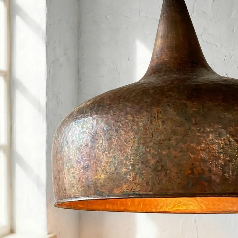 Aged Copper Farmhouse Pendant Light – CopperKesh