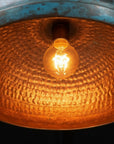 Blue Patina Copper Dome Pendant – Handmade Oxidized Ceiling Light