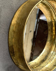 Round Brass Wall Mirror, Antique Brass Mirror Frame. Round Bathroom Mirror