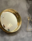 Round Brass Wall Mirror, Antique Brass Mirror Frame. Round Bathroom Mirror