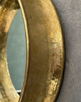 Round Brass Wall Mirror, Antique Brass Mirror Frame. Round Bathroom Mirror