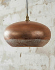 Hammered Copper Dome Pendant Rustic Ceiling Light