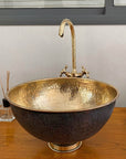 Hammered brass Vessel Sink Bathroom