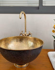 Hammered brass Vessel Sink
