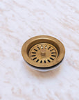 Copper Kitchen Drain Sink, Solid Copper Basket Strainer