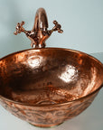 copper wash basin with faucet