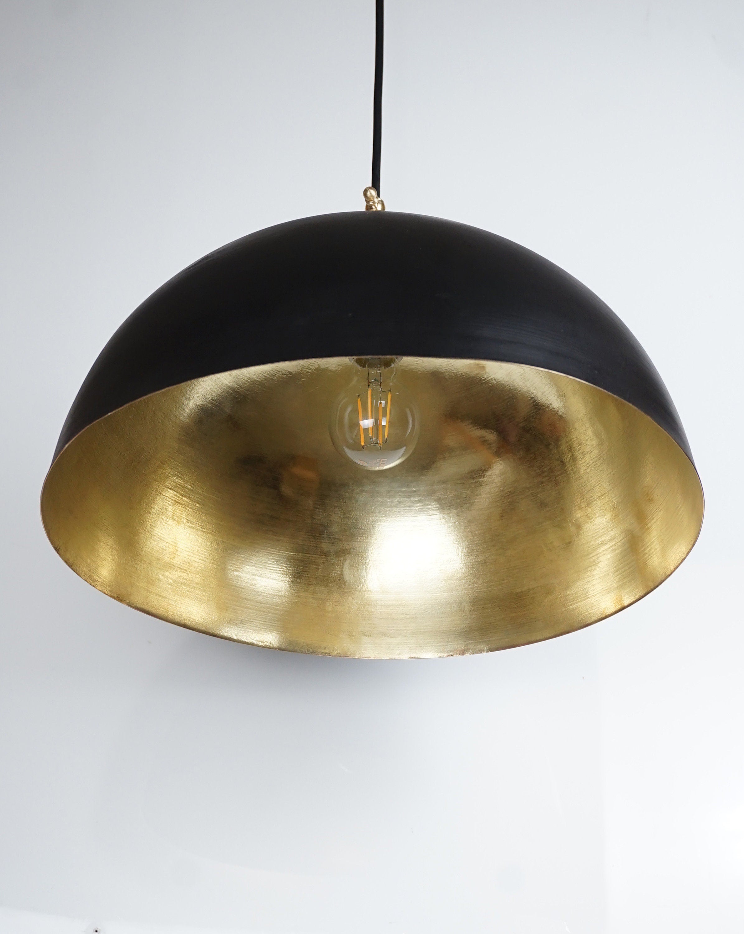 Brass  Farmhouse Dome Chandelier for Kitchen Island