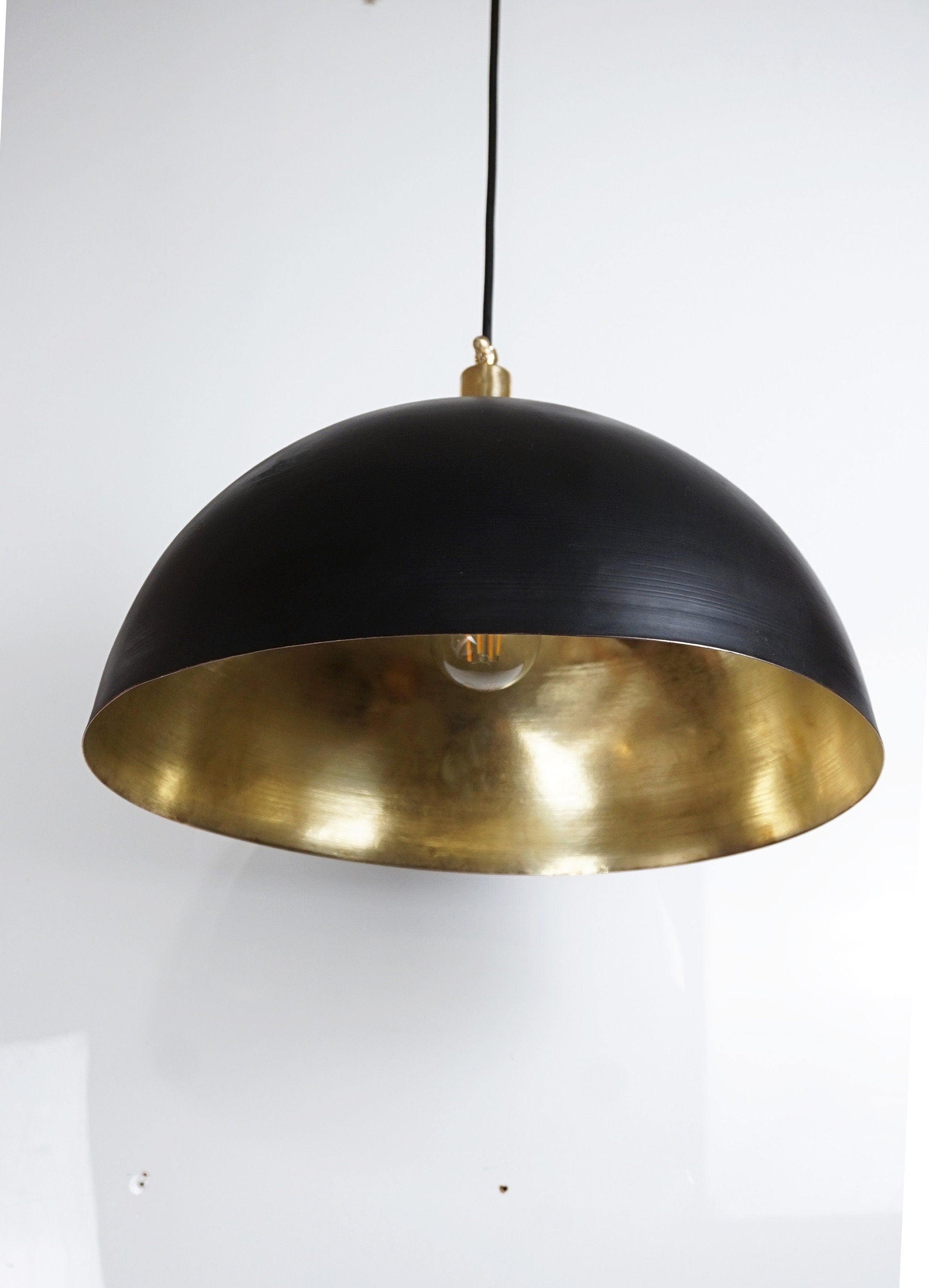 Brass  Farmhouse Dome Chandelier for Kitchen Island