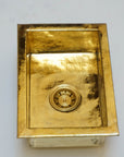 Unlacquered Brass Kitchen Sink , Undermount Single Brass Kitchen Sink Various Sizes