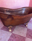 rustic copper bathtub bathroom