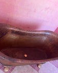 aged copper bathroom tub