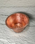 Hammered Copper Round Drum Bar Sink Including Drain