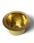 unlacquered brass round bar sink