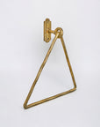Solid Brass Wall Mounted Triangular Hand Towel Holder For Bathroom