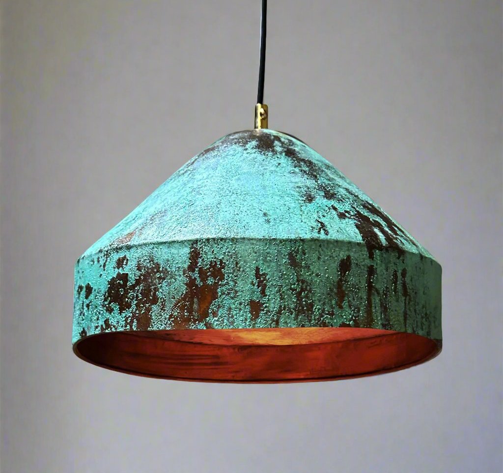 Green Patina Copper Kitchen Island Lighting