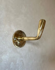 Set of 3 Unlacquered Brass Wall Hooks- Handcrafted Coat Hanger-Towel Hook for Bathrooms & Kitchens