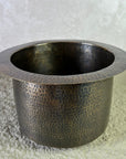 Patina Brass Round Bar Sink, Round Bronze Sink including drain