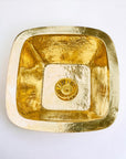 Hammered Unlacquered Brass Square Bar Sink