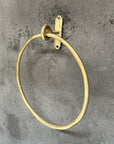 Solid Unlacquered Brass Towel Ring ,Brass Towel Ring Bathroom Hand Towel Holder Round Wall Mount