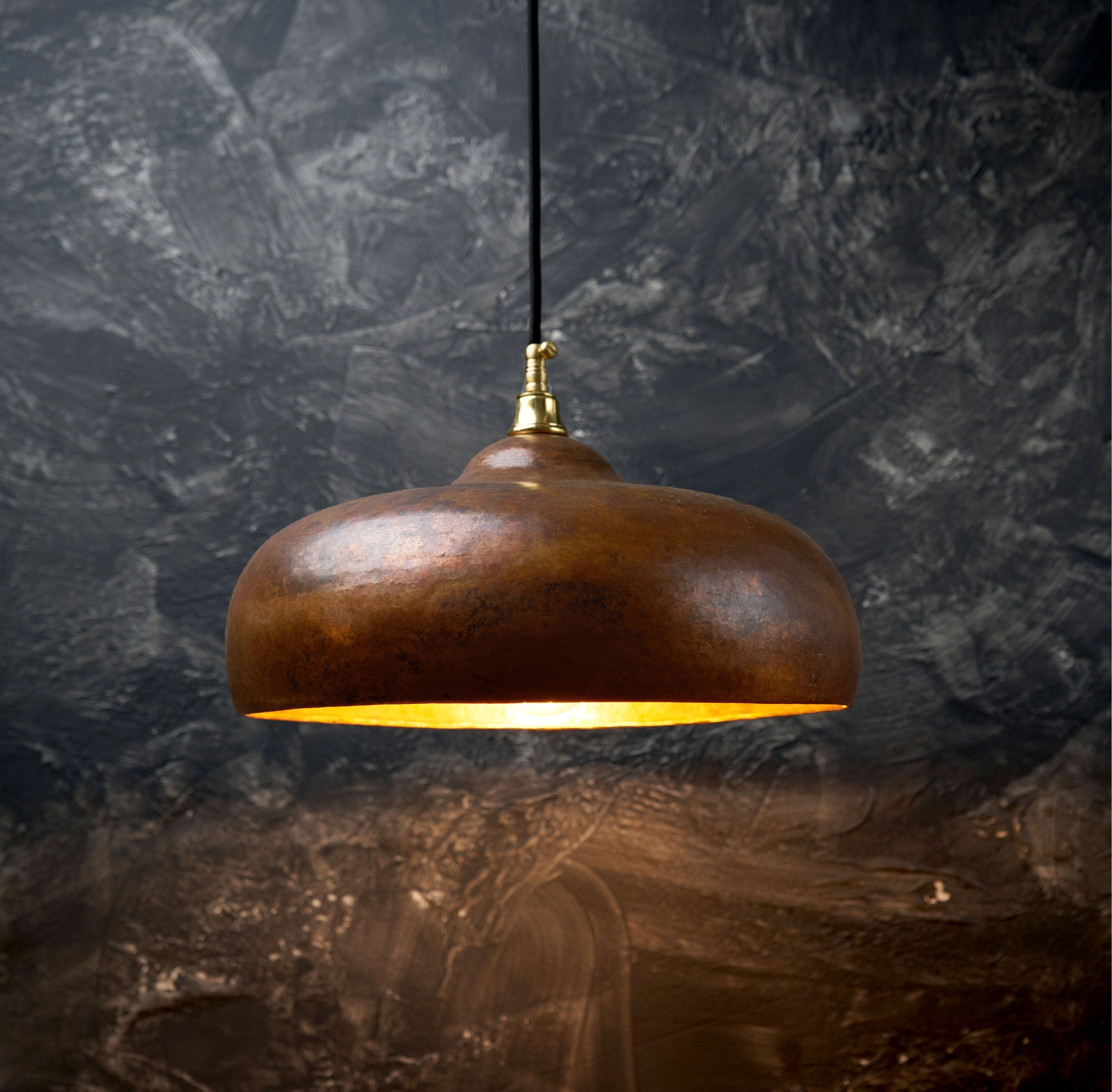 Rustic Copper Island Kitchen Lighting, Copper Pendant Light Fixture ,