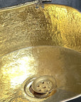 Brass Round Vessel Sink ,Black Bathroom Bowl