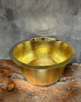 Hammered Brass Bar Sink – Round Unlacquered Prep Bowl