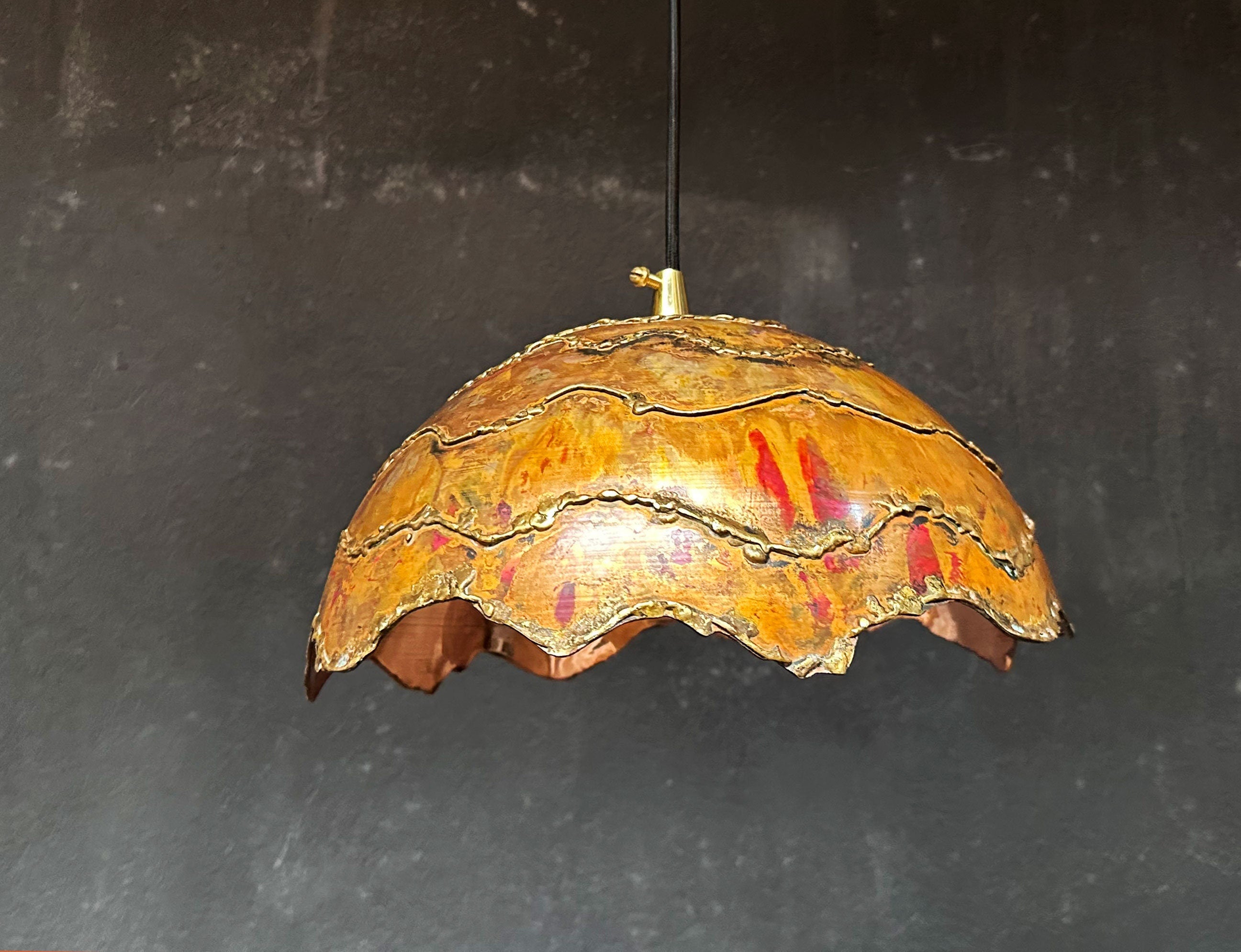 Rustic Copper Island Kitchen Lighting, Hnadcrafted Copper Farmhouse Lighting ,Vintage Copper Ceiling Light Restaurant
