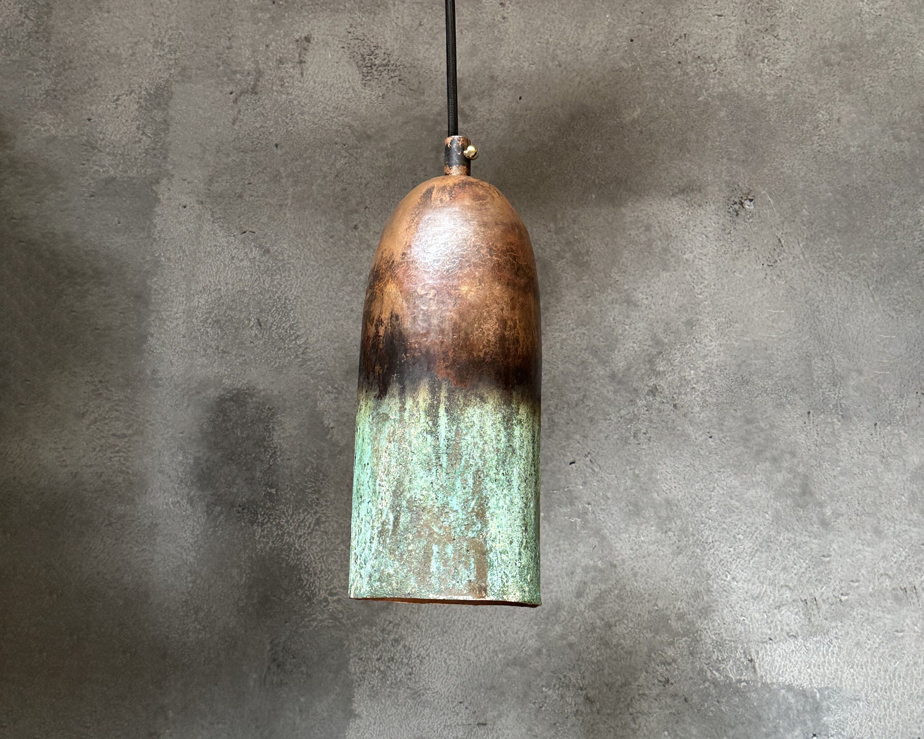 Green Patina Pendant Light – Long Farmhouse Fixture