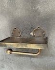 Antique Brass Toilet Roll Holder ,Phone Shelf Style