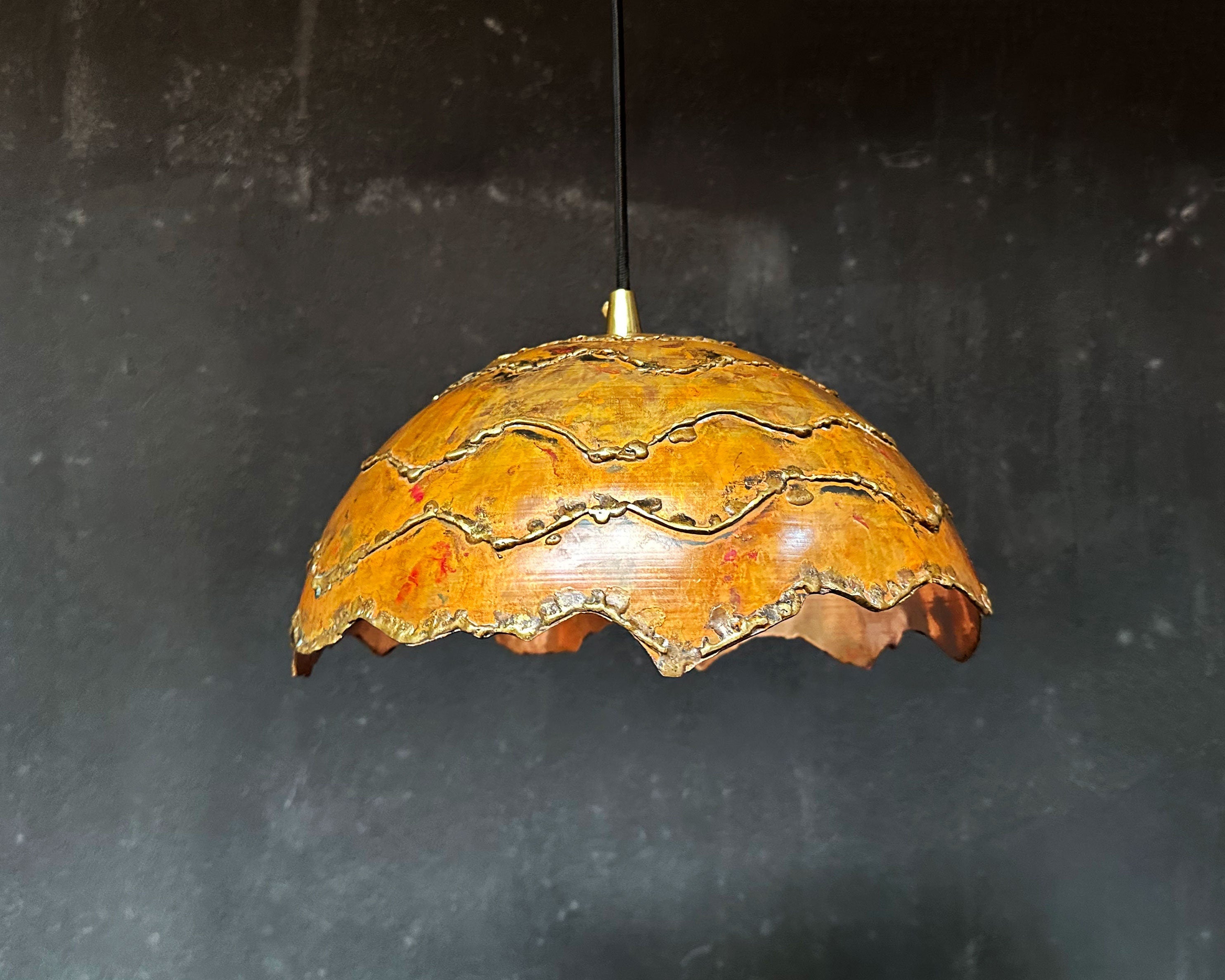 Rustic Copper Island Kitchen Lighting, Hnadcrafted Copper Farmhouse Lighting ,Vintage Copper Ceiling Light Restaurant