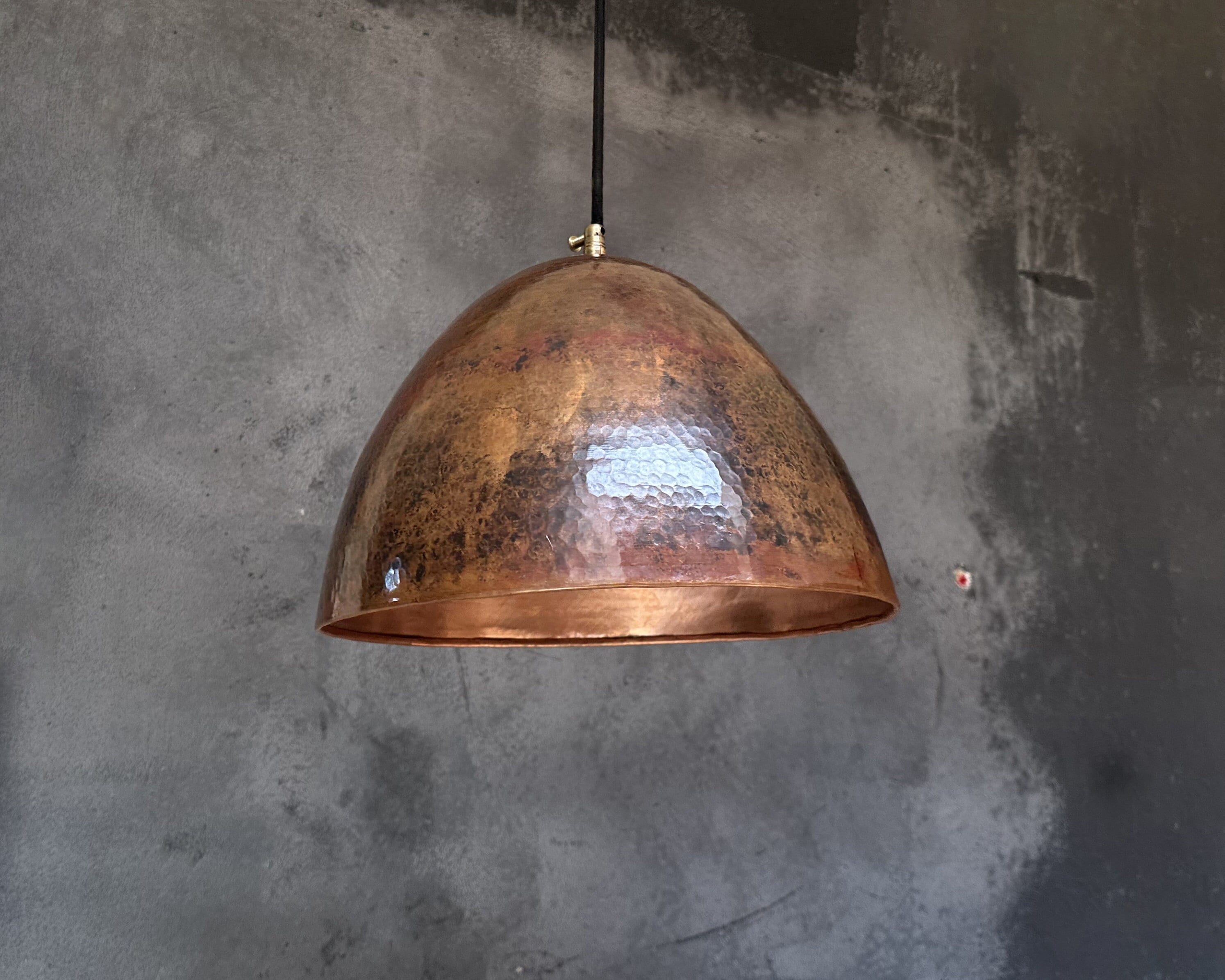 Hammered Copper Pendant Light – Farmhouse Kitchen Lamp