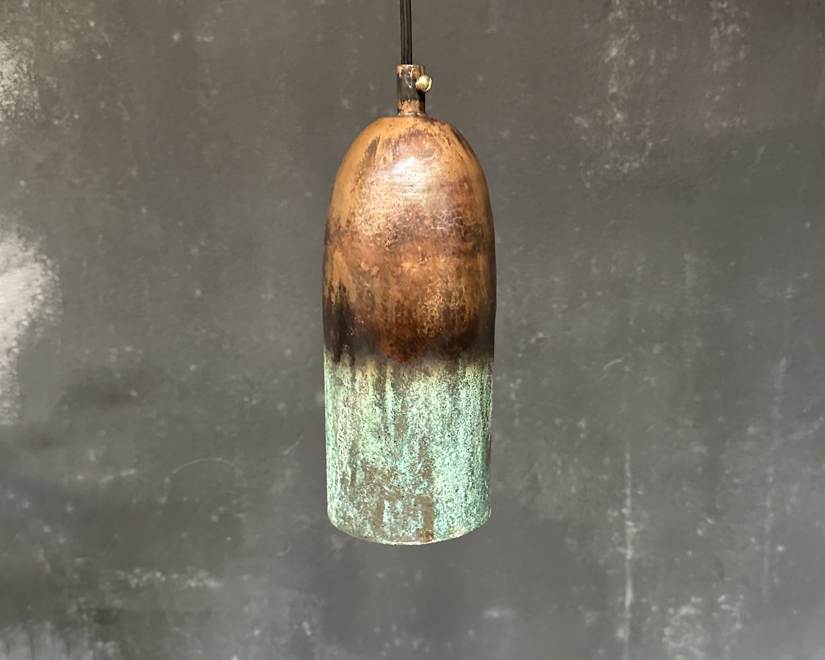 Green Patina Pendant Light – Long Farmhouse Fixture