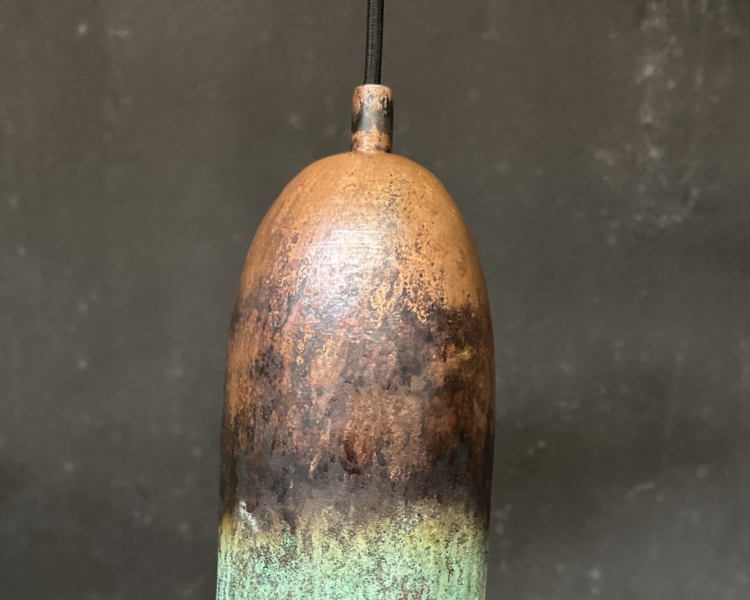 Green Patina Pendant Light – Long Farmhouse Fixture