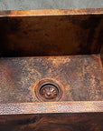 Hammered Copper Farmhouse Sink Large Copper Kitchen Sink