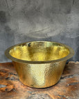 Hammered Brass Bar Sink – Round Unlacquered Prep Bowl
