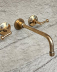 Brass Wall Mount Faucet ,Lever Handle Bathroom Tap