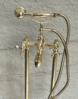 Brass Freestanding Tub Filler – Hand Shower Included