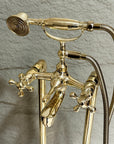 Brass Freestanding Tub Filler – Hand Shower Included